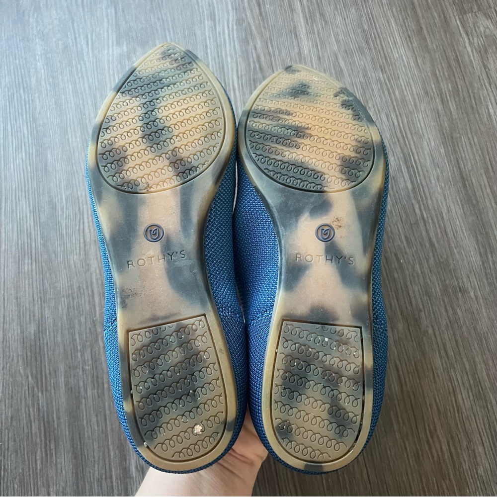 Rothy's The Point Flat Shoe in Blue Women's Size 7 - Picture 8 of 8